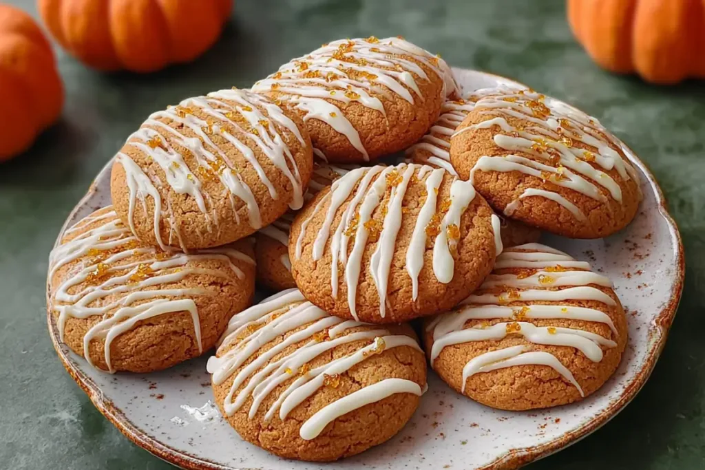 Delicious Iced Pumpkin Cookies Ready to Enjoy
