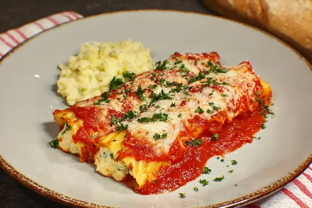 Delicious Manicotti Filled with Cheese and Herbs