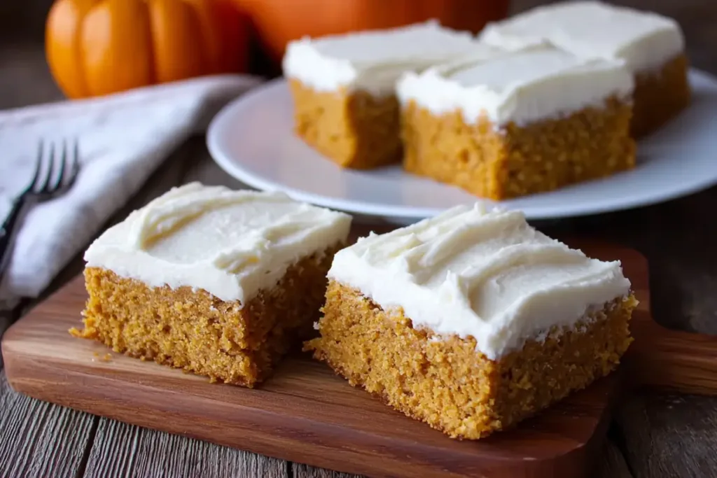 Pumpkin Bars with Cream Cheese Frosting - Perfect Fall Dessert
