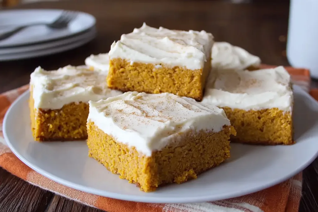 Pumpkin Bars with Cream Cheese Frosting