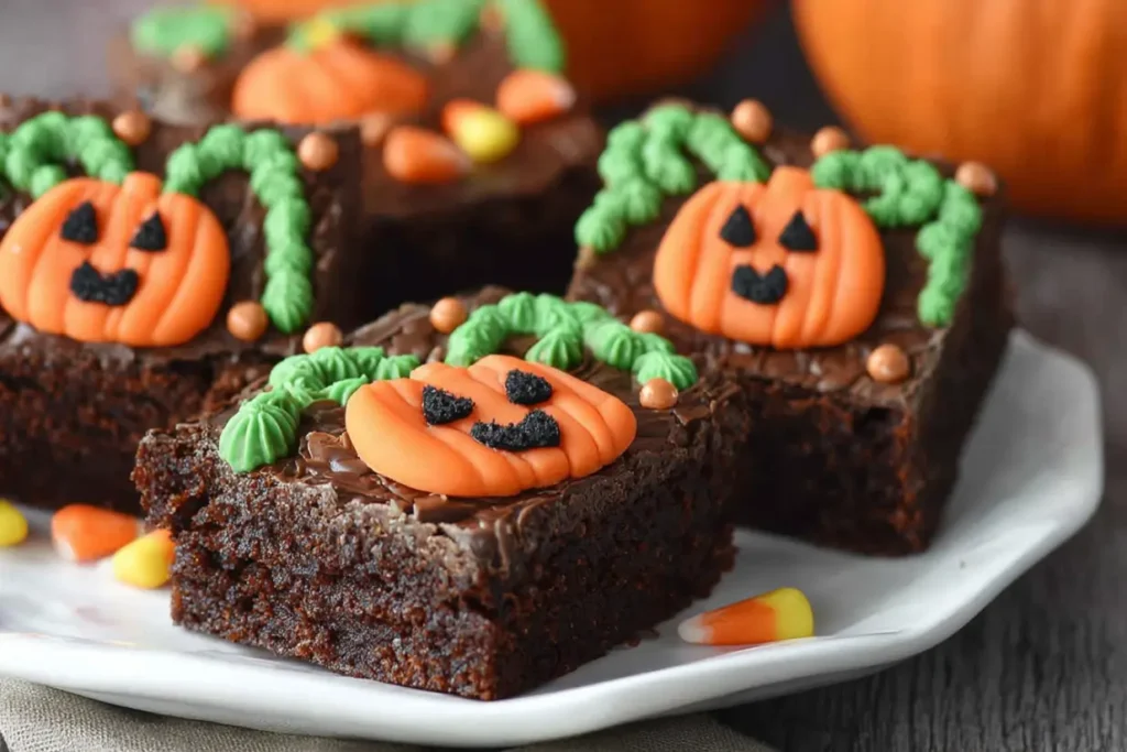 Pumpkin Patch Halloween Brownies