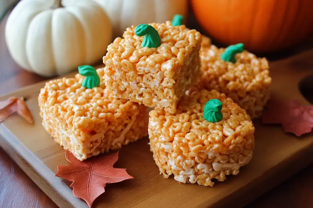 Pumpkin Rice Krispie Treats Ready to Eat 