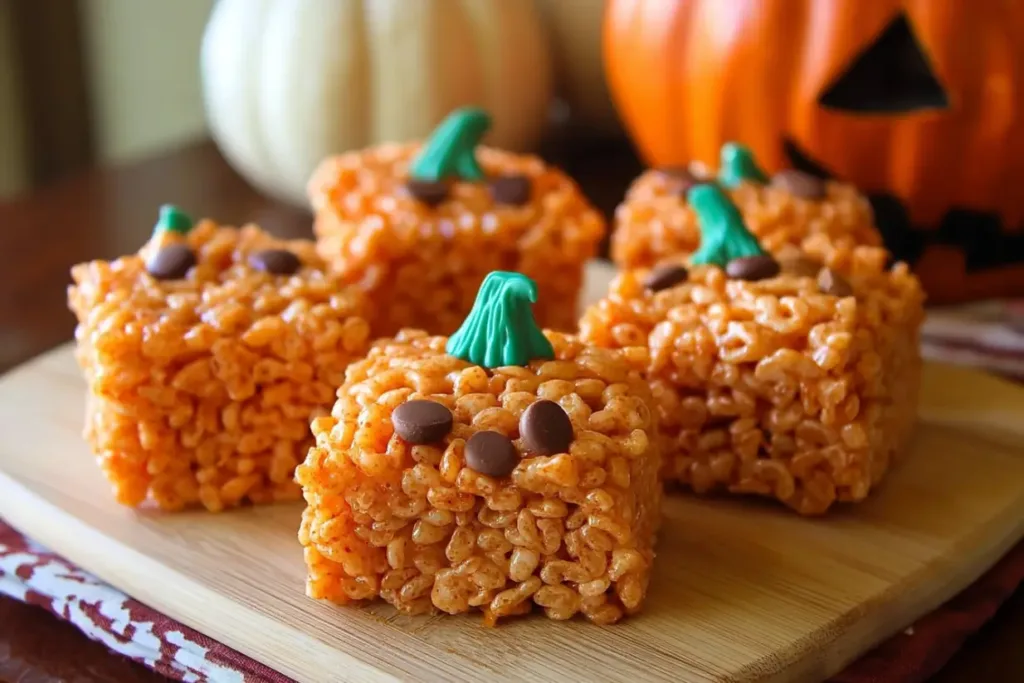 Pumpkin Rice Krispie Treats