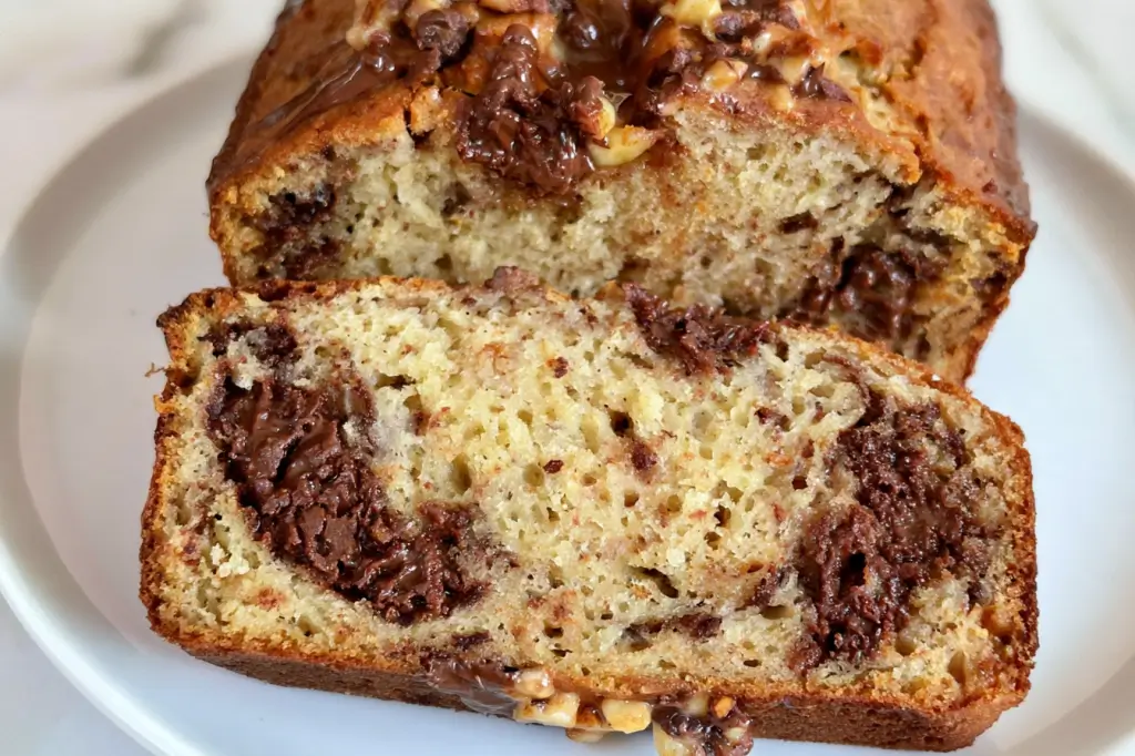 Banana Bread with Nutella Swirl: Decadent Deliciousness Awaits 4 Homemade Banana Bread with Nutella