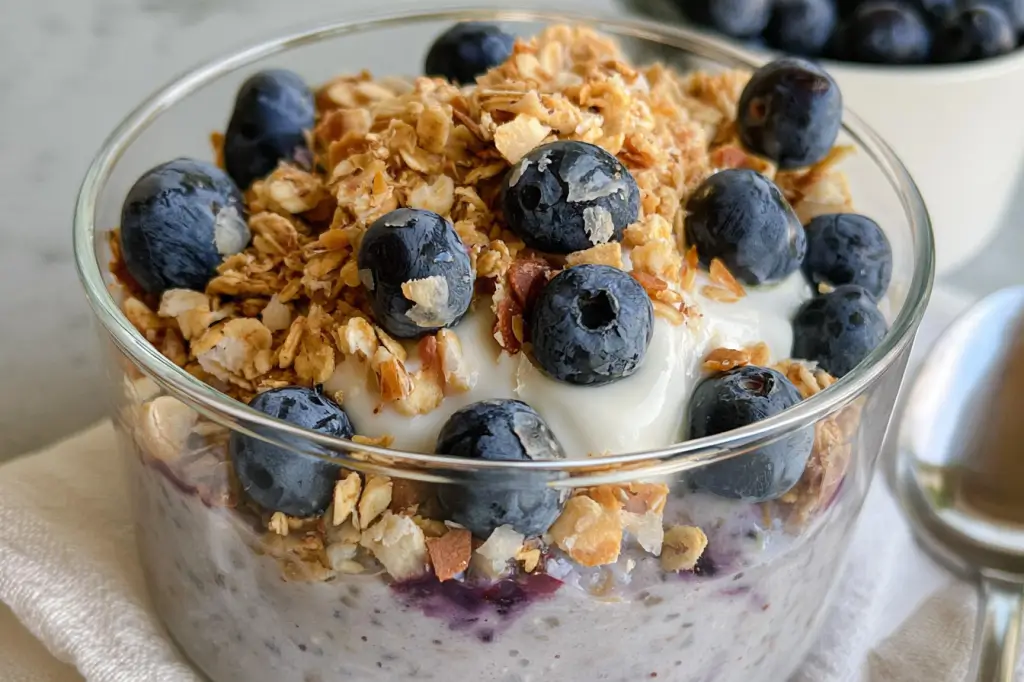 Overnight Oats with Blueberries