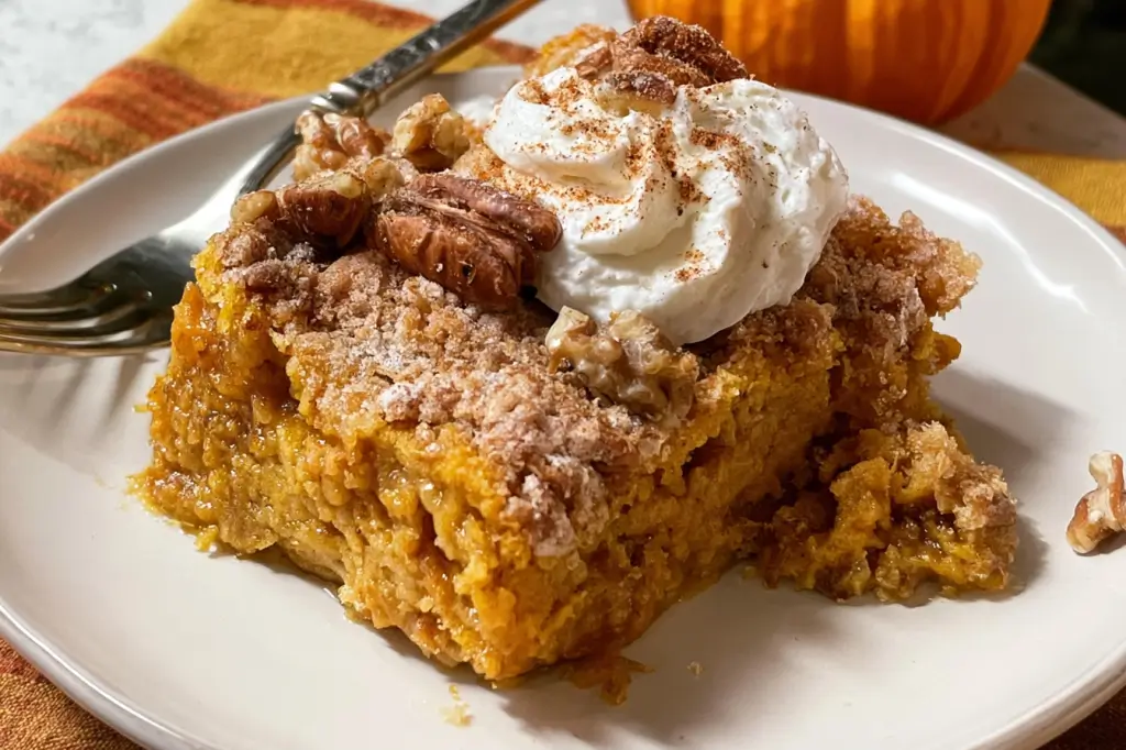 Pumpkin Dump Cake: A Delicious Fall Dessert to Enjoy! 4 Pumpkin Dump Cake with Pecans