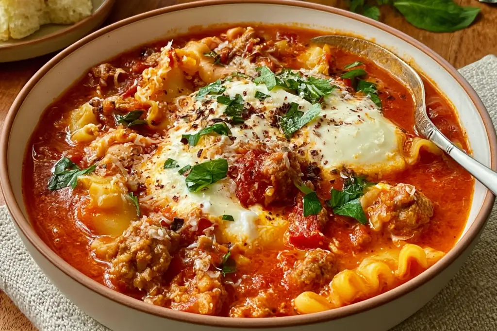 Italian Lasagna Soup with Ricotta