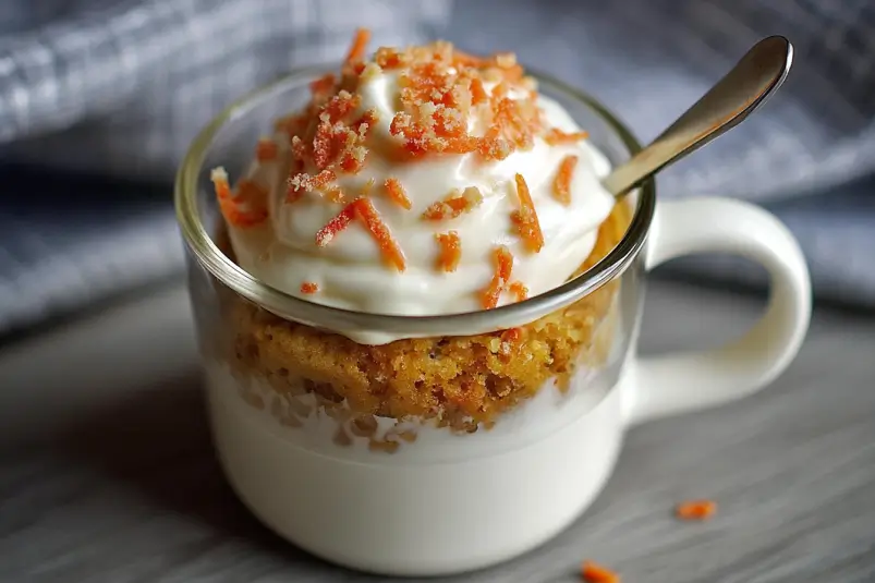 5 Minute Carrot Mug Cake Recipe1 5 Minute Carrot Mug Cake Recipe | Quick and Easy Single-Serve Dessert