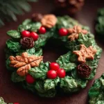 marshmallow Christmas wreath treats
