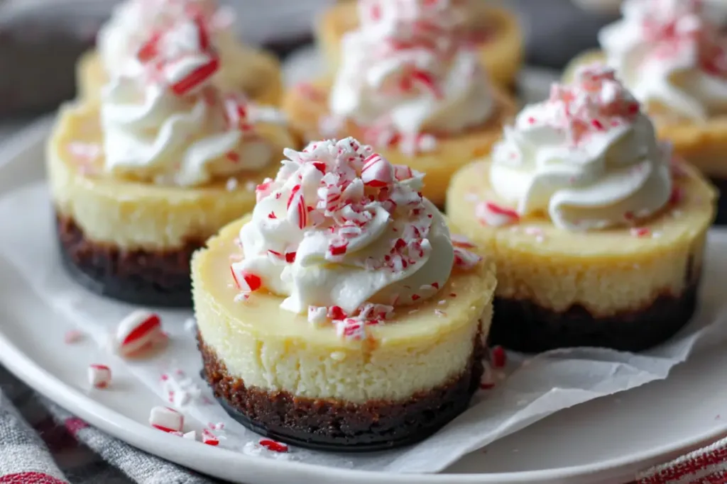 Mini Peppermint Cheesecakes: A Festive Treat Done Right 4 mini holiday cheesecakes