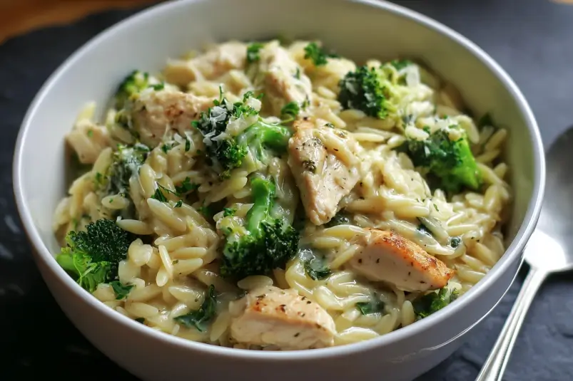 Easy Chicken and Broccoli Orzo 1 Easy Chicken and Broccoli Orzo Recipe – Quick One-Pan Dinner