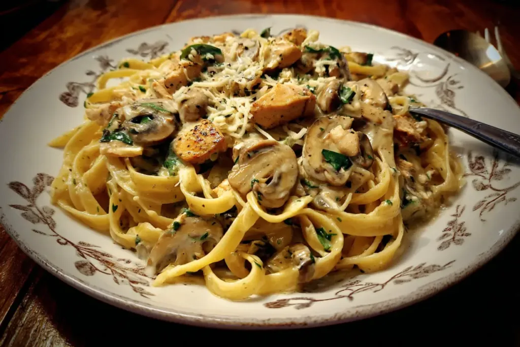 Easy Creamy Mushroom Chicken Pasta Recipe One Pot1 Easy Creamy Mushroom Chicken Pasta Recipe (One Pot) - Wow!
