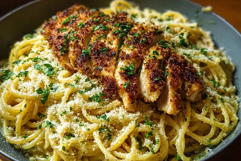 Garlic Parmesan Chicken Spaghetti: A Comfort Food Delight 4 Garlic Parmesan Chicken Spaghetti1 Garlic Parmesan Chicken Spaghetti: A Comfort Food Delight