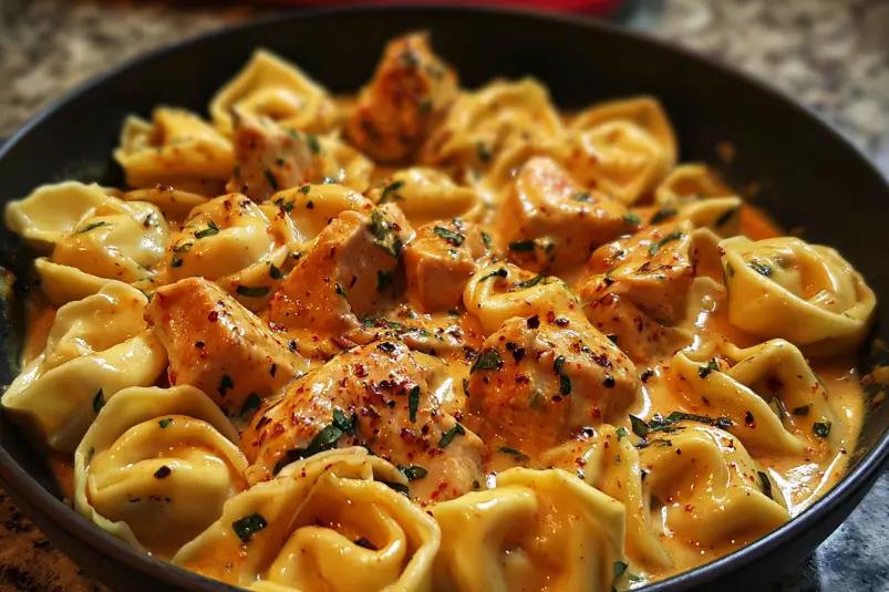 One Pot Spicy Garlic Butter Chicken Tortellini 1 One-Pot Spicy Garlic Butter Chicken Tortellini Recipe in 30 Minutes