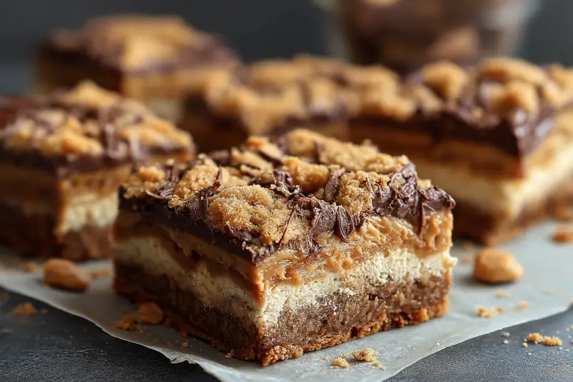 Peanut Butter Greek Yogurt Cookie Pie Bars with Crackled Tops 1 Peanut Butter Greek Yogurt Cookie Pie Bars with Crackled Tops Recipe