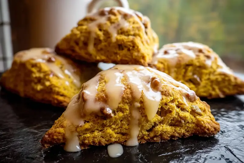 Pumpkin Scones Recipe with Maple Glaze - Irresistibly Delicious! 4 Pumpkin Scones Recipe with Maple Glaze1 Pumpkin Scones Recipe with Maple Glaze - Irresistibly Delicious!