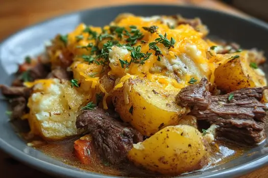 Steak Cheddar Potato Slow Cooker: A Comforting Delight 4 Steak Cheddar Potato Slow Cooker1 Steak Cheddar Potato Slow Cooker: A Comforting Delight