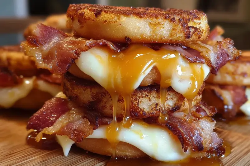 Donut Grilled Cheese Bacon Maple: Irresistibly Delicious Treat