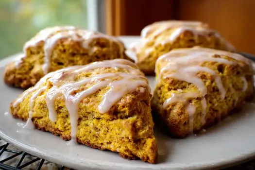Pumpkin Scones Recipe with Maple Glaze - Irresistibly Delicious!