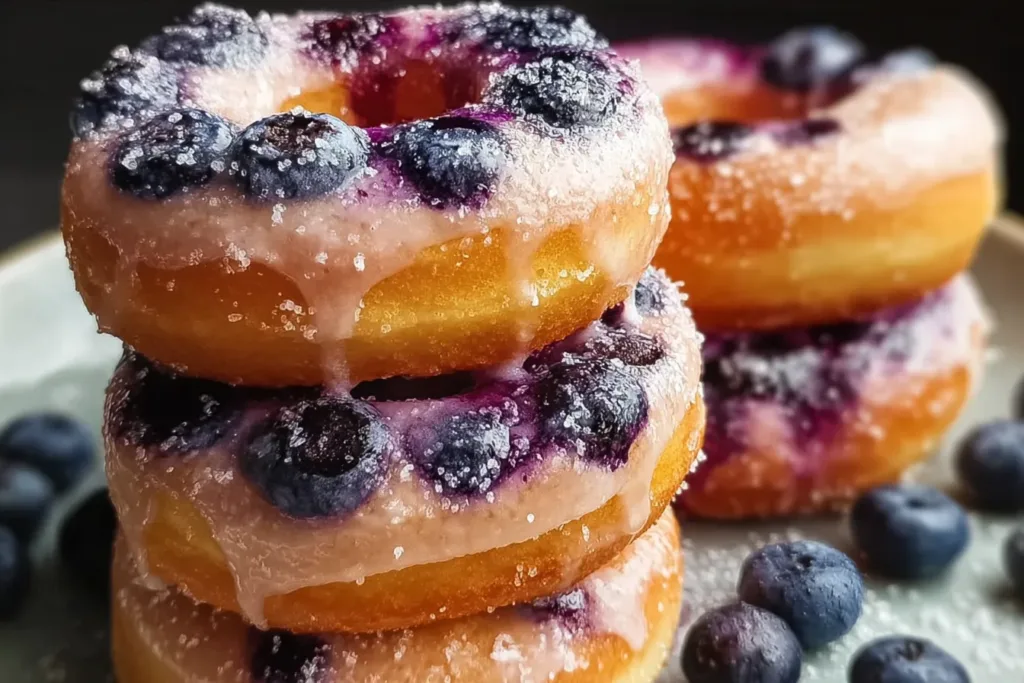 Delicious Air Fryer Blueberry Donuts Ready to Enjoy