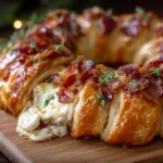 Bacon Brie Crescent Wreath Fresh Out of the Oven