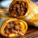 Delicious Beef and Cheese Chimichangas Ready to Serve