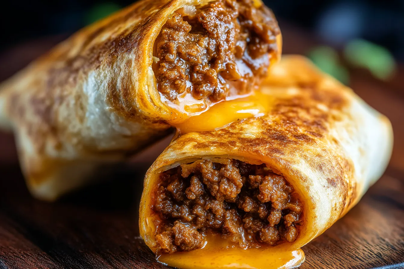Beef and Cheese Chimichangas Recipe 