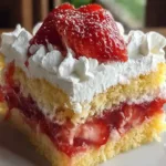 Mouthwatering Strawberry Poke Cake Slices