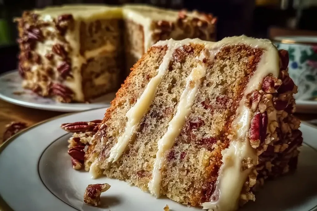 Delicious Butter Pecan Cake with Toppings