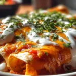 Delicious Chicken Enchiladas Ready to Serve