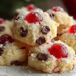 Delicious Christmas Maraschino Cherry Shortbread Cookies