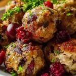 Cranberry Turkey Stuffing Balls: Irresistible Holiday Bites