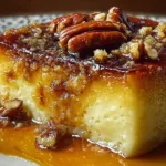Decadent Crème Brûlée Caramel Pecan Cake Slice