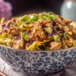 Delicious Egg Roll Bowls with Chicken and Cabbage