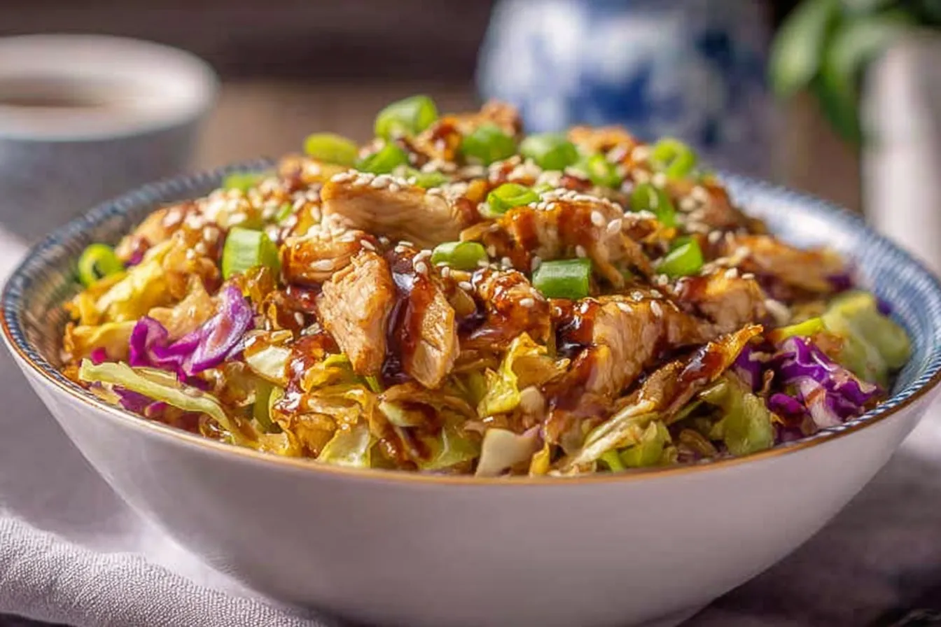 Egg Roll Bowls with Chicken and Cabbage Recipe: A Flavorful Delight 4 Egg Roll Bowls with Chicken and Cabbage Recipe