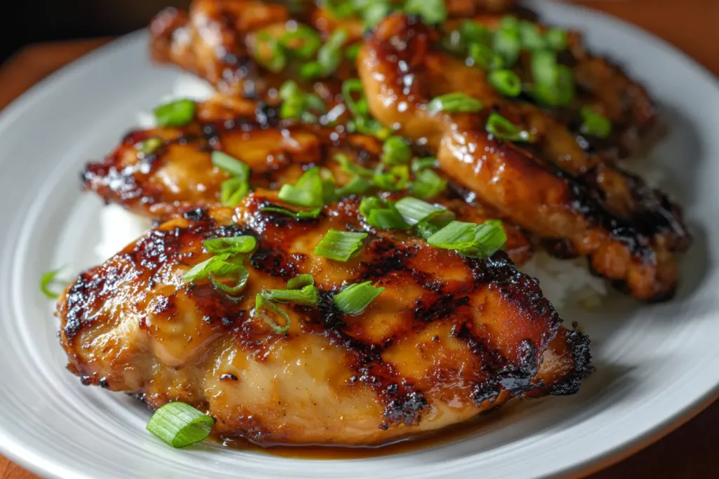 Hawaiian Teriyaki Chicken with Pineapple and Sesame Seeds