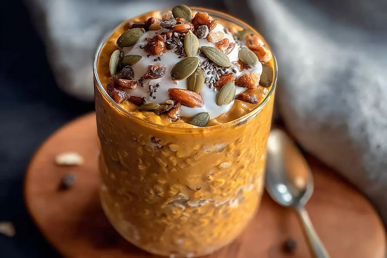 High Protein Pumpkin Overnight Oats