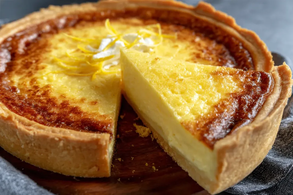 Delicious Impossible Lemon Pie Slice