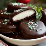 Irresistible Homemade Peppermint Patties on Gold Platter