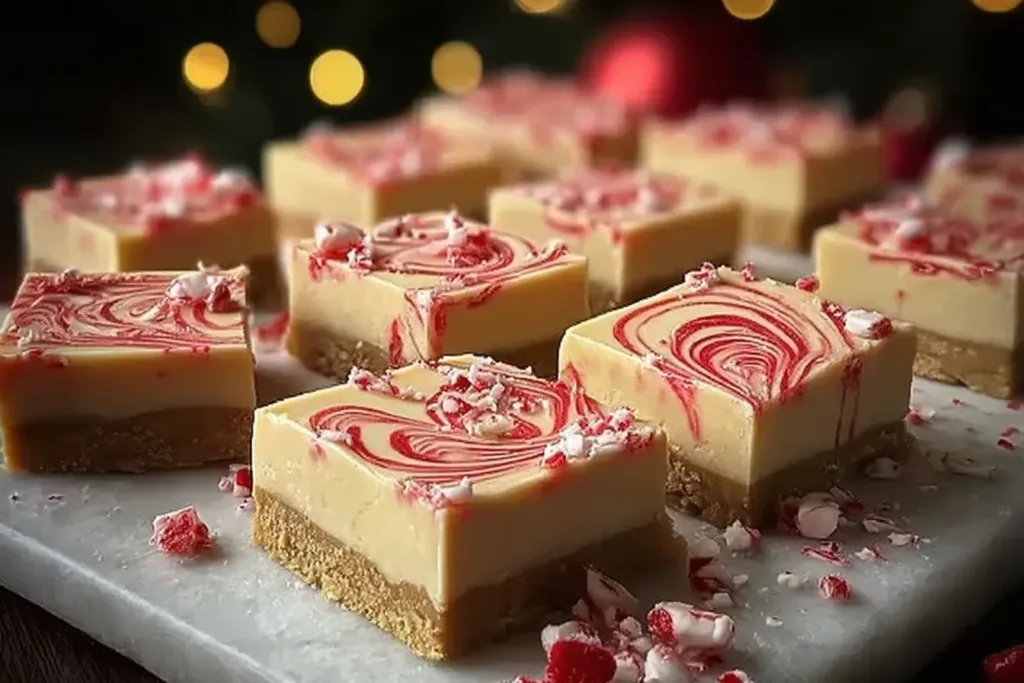Irresistible Peppermint Swirl Fudge on a Festive Plate