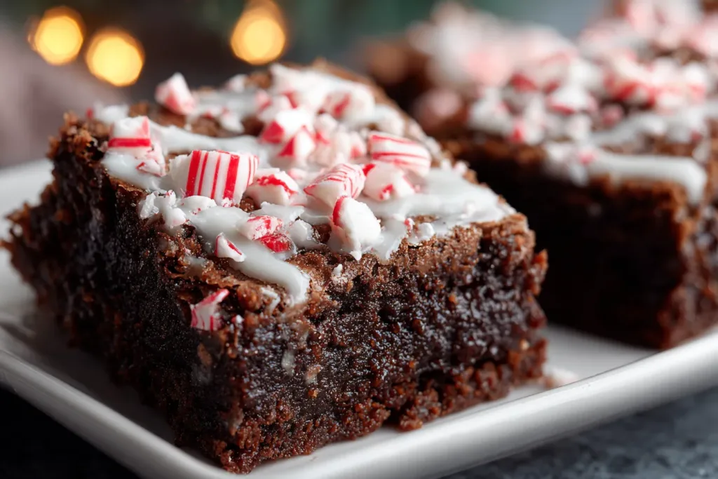 Decadent One Bowl Peppermint Brownies