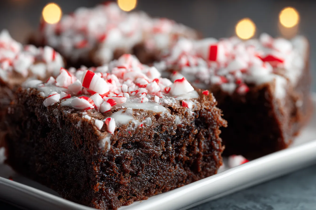 One Bowl Peppermint Brownies Recipe 