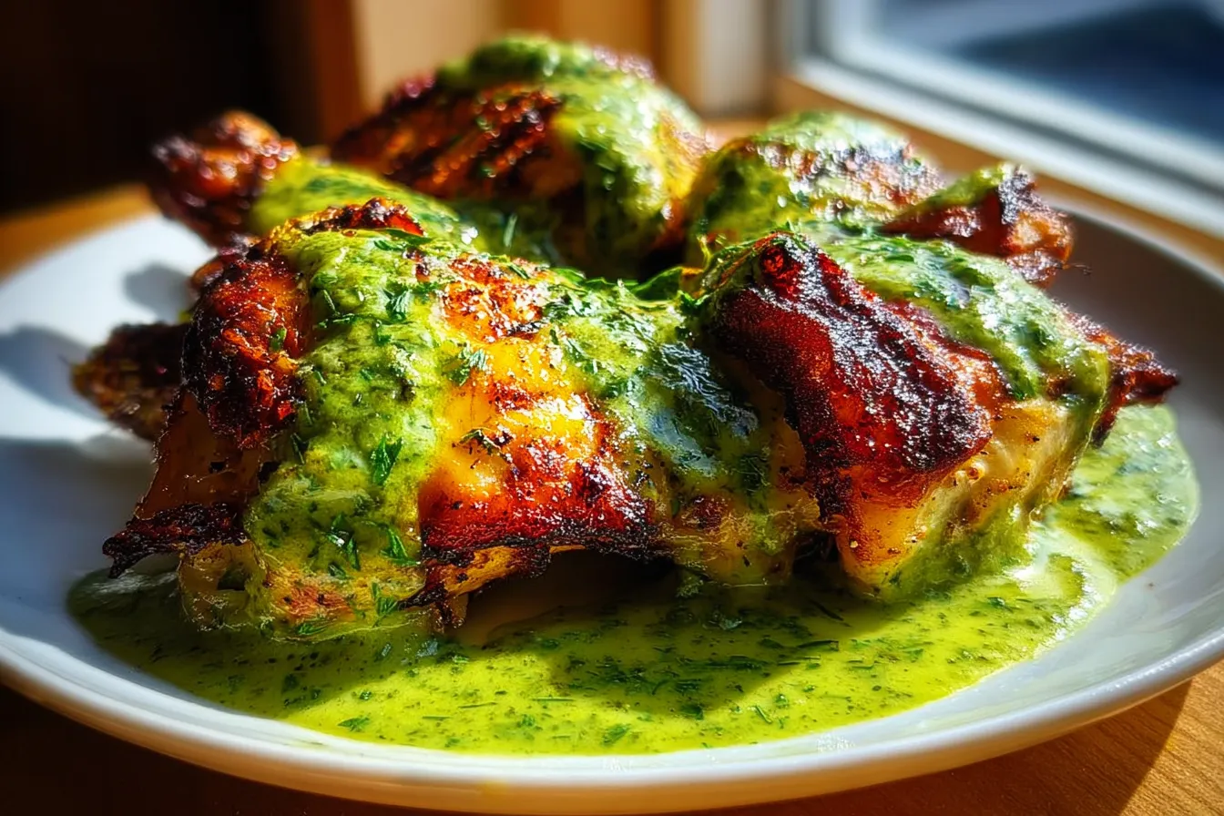 Peruvian Chicken With Green Sauce: A Flavorful Delight 4 "Peruvian Chicken With Green Sauce - Flavorful and Zesty"