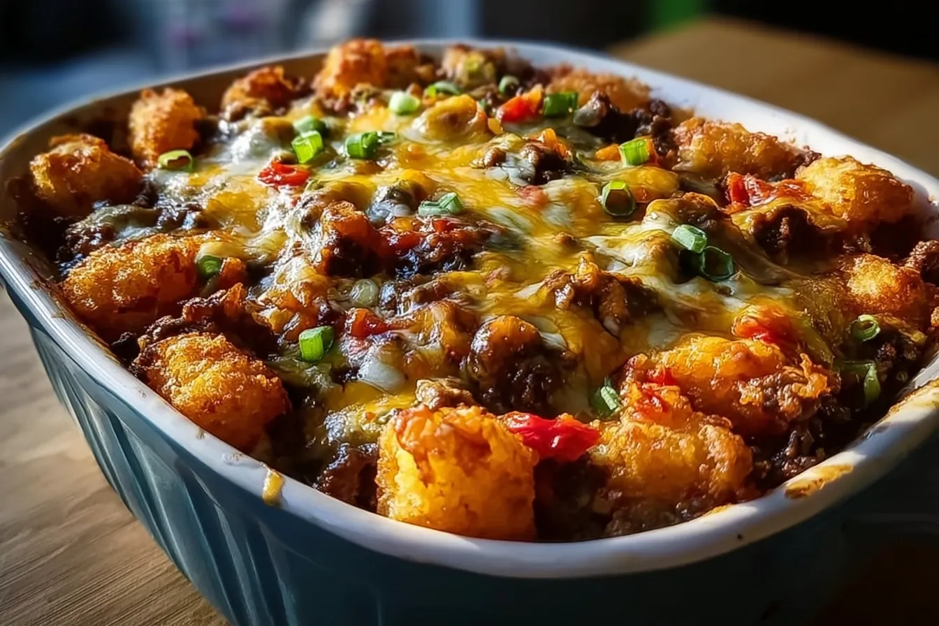 Delicious Philly Cheese Steak Casserole Layers