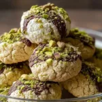Pistachio Wedding Cookies on a Decorative Plate
