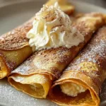 Pumpkin Crepes with Cinnamon Mascarpone