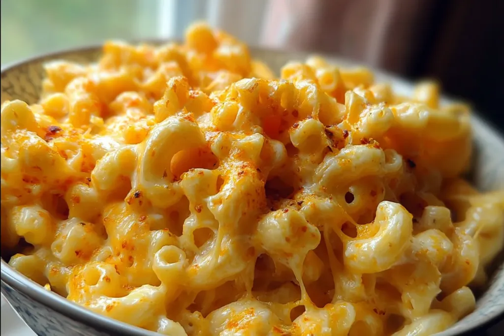 Creamy Slow Cooker Mac and Cheese in Serving Bowl