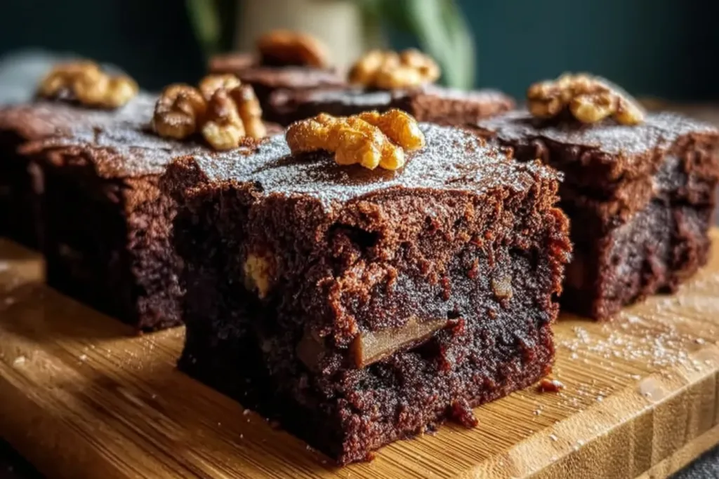 Delicious Thanksgiving Brownies Ready to Serve