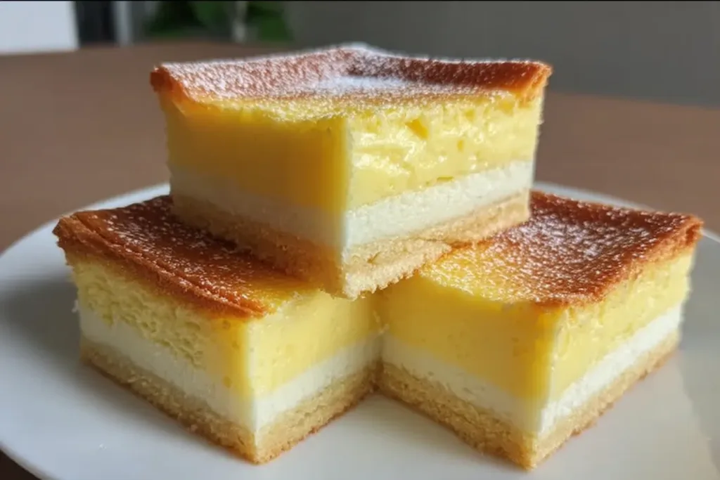 Vanilla Custard Cream Squares - Delicious Dessert Treat