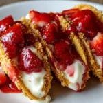 Strawberry Crunch Cheesecake Tacos